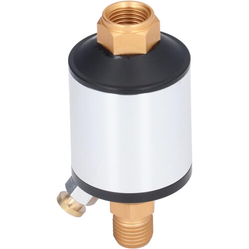 Air Compressor Water Separator, 1/4Inch NPT Inlet Outlet Mini Inline Air Filter 2