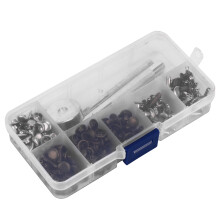 Tubular Metal Studs, Multi-Size Rivet Sets for Leather Craft Rivets, High-quality Metal Materials Durable for DIY Repair Decorations, Equipped with In