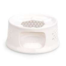 Keramische theepotverwarmer, ruimtebesparend ontwerp en gemakkelijk te gebruiken met een brandende kaars, hittebestendige schaalverwarmer, draagbare