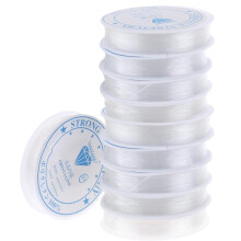 Innovative Schmuckherstellung, elastische Schnur für Armbänder, perfekt für Kristallperlen, transparent, 0,8 mm Durchmesser, stark und langlebig.