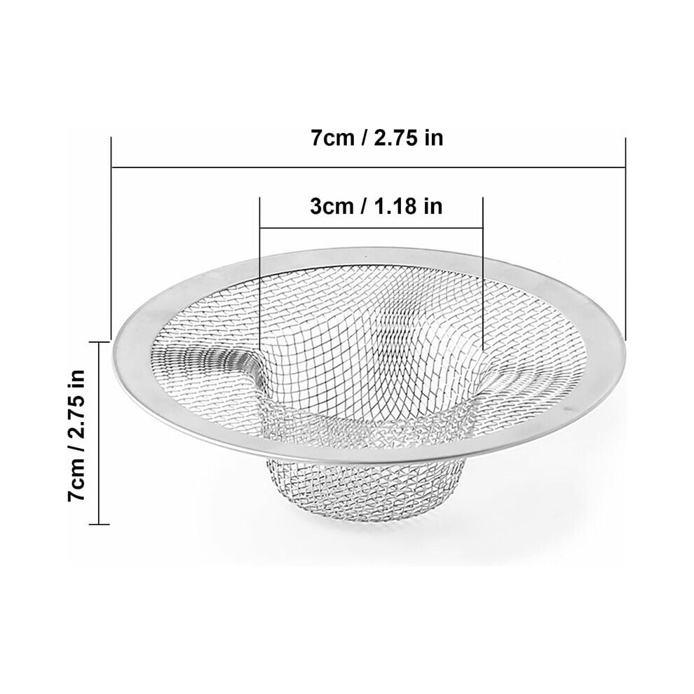 Efficient Sink Strainer, Filter Basket For Kitchen And Bathroom, Easy To Clean Stainless Steel Mesh Prevents Clogs And Maintains Pipe Cleanliness 9148971554182