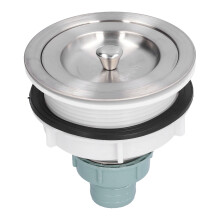 Sink Basket Drain Assembly, Stainless Steel Strainer with Removable Basket, Durable 304 Stainless Steel Ensures Longevity and Aesthetics