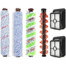 Cepillo giratorio para limpieza de alfombras, filtros HEPA con eficiencia H12 para cerdas de microfibra, fabricado en EE. UU. para suelos de cocina y