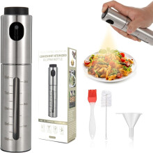 Innovative Cooking Companion: Stainless Steel Olive Oil Sprayer with Uniform Mist Spray, Healthy Oil Control for Cooking, Baking, and Grilling,