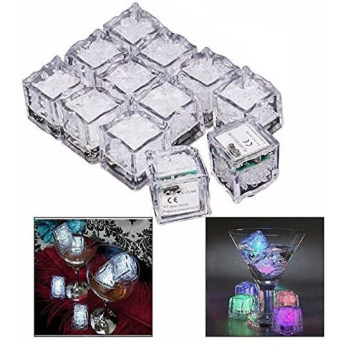 LED Ice Cubes for Party Decor, Automatic Switch, Reusable Ice Cube Lights for Unforgettable Gatherings