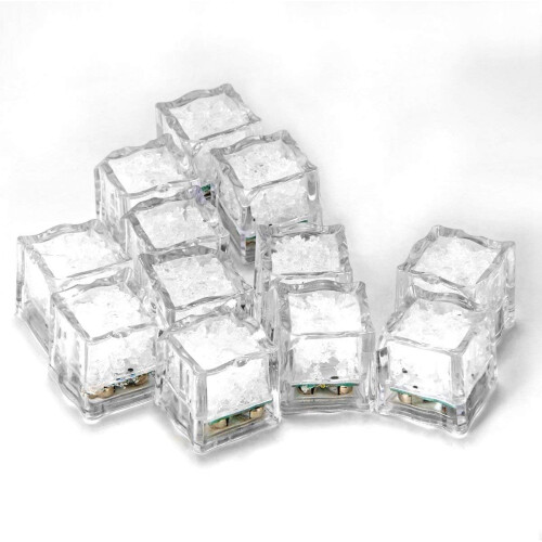 Illuminated Ice Cubes, Multi Color Slow Flashing, Food Safe Polystyrene for Safe Use 2