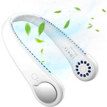Rechargeable Bladeless Neck Fan, Hands-Free Wearable Design, Twin-Turbine Fan Blades, Quiet Operation, 360 All-Round Airflow, Portable Neck Fan for
