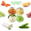Compact Kitchen Wonder, Veggie Pasta Maker For Easy Cleaning And Multi-function Performance, Enduring Reinforced Plastic, Stainless Steel Blades, 8