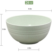 Crack-Resistant Cereal Bowls, Wheat Straw Fiber Unbreakable Bowls Set Of 4, Perfect For Multiple Uses, Including Soups, Salads, Fruits, Rice And