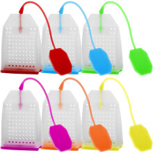 Málaí Tae Silicone In-athúsáidte, Tacar Scagaire Tae Scaoilte le Rópa Fada, Silicone Frithsheasmhach in aghaidh Teasa, Foirfe do Chupáin Tae,