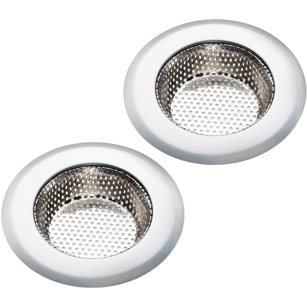Dishwasher Safe Kitchen Sink Basket Strainer, Wide Rim For A Secure Fit In Your Sink (2Pcs) 9004841682433