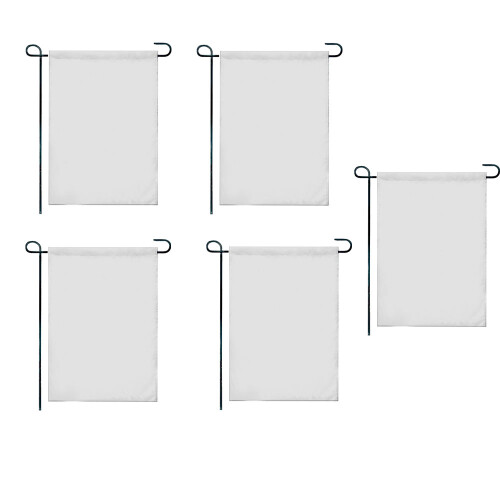 Double-Sided Flags for Outdoor Decoration, Machine Washable 300D Polyester Fabric, 5PCS