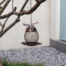 Elegantes Vogelhäuschen aus Metall für den Außenbereich, 360-Grad-Zugang für mehrere Vögel, klassisches Design verleiht Gärten und