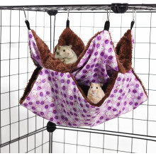 Hamac suspendu multifonctionnel pour cage d'animal de compagnie, accessoire pour cage de cochon d'Inde, en polaire douce et chaude matelassée, lit