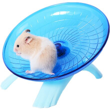 Träningskompis för små husdjur, hamsterhjul med solid löpyta, tyst drift för oavbruten sömn, halkfria linor för säker