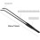 Pinça multifuncional extra longa para cuidados com animais aquáticos e répteis, com presilha antiderrapante, 38 cm (15 polegadas), preta. 2