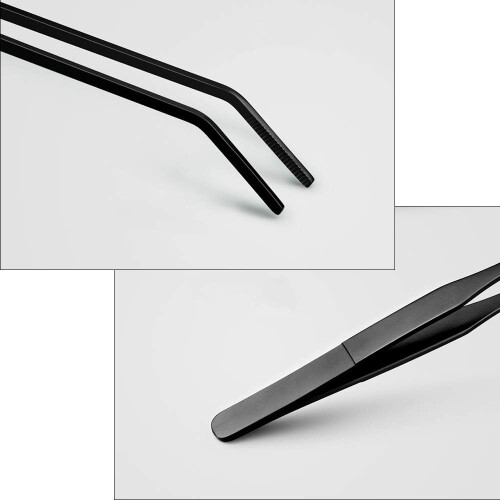 Pinça multifuncional extra longa para cuidados com animais aquáticos e répteis, com presilha antiderrapante, 38 cm (15 polegadas), preta. 2
