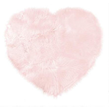 Heart Shaped Rug, Faux Fur with Silky Sheen, Stylish Accent for Room Decor, Easy to Maintain, Universally Applicable, Promotes Animal Welfare,