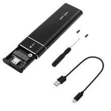 Portable Enclosure for M.2 Drives USB-Black With 2 in 1 cable