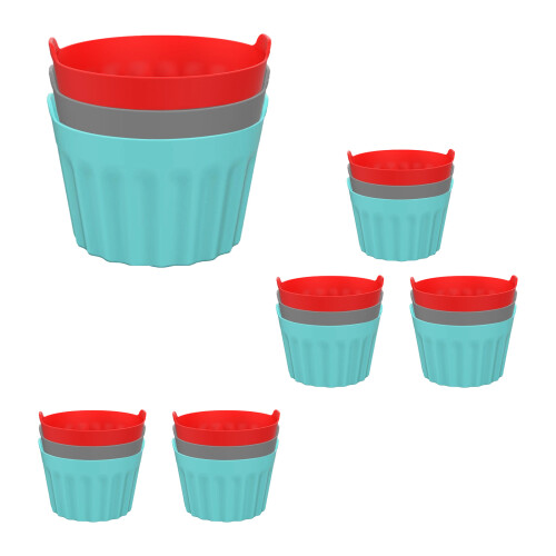 3/6/9Pcs Silicone Egg Poacher Reusable Egg Poaching-6 packs 1