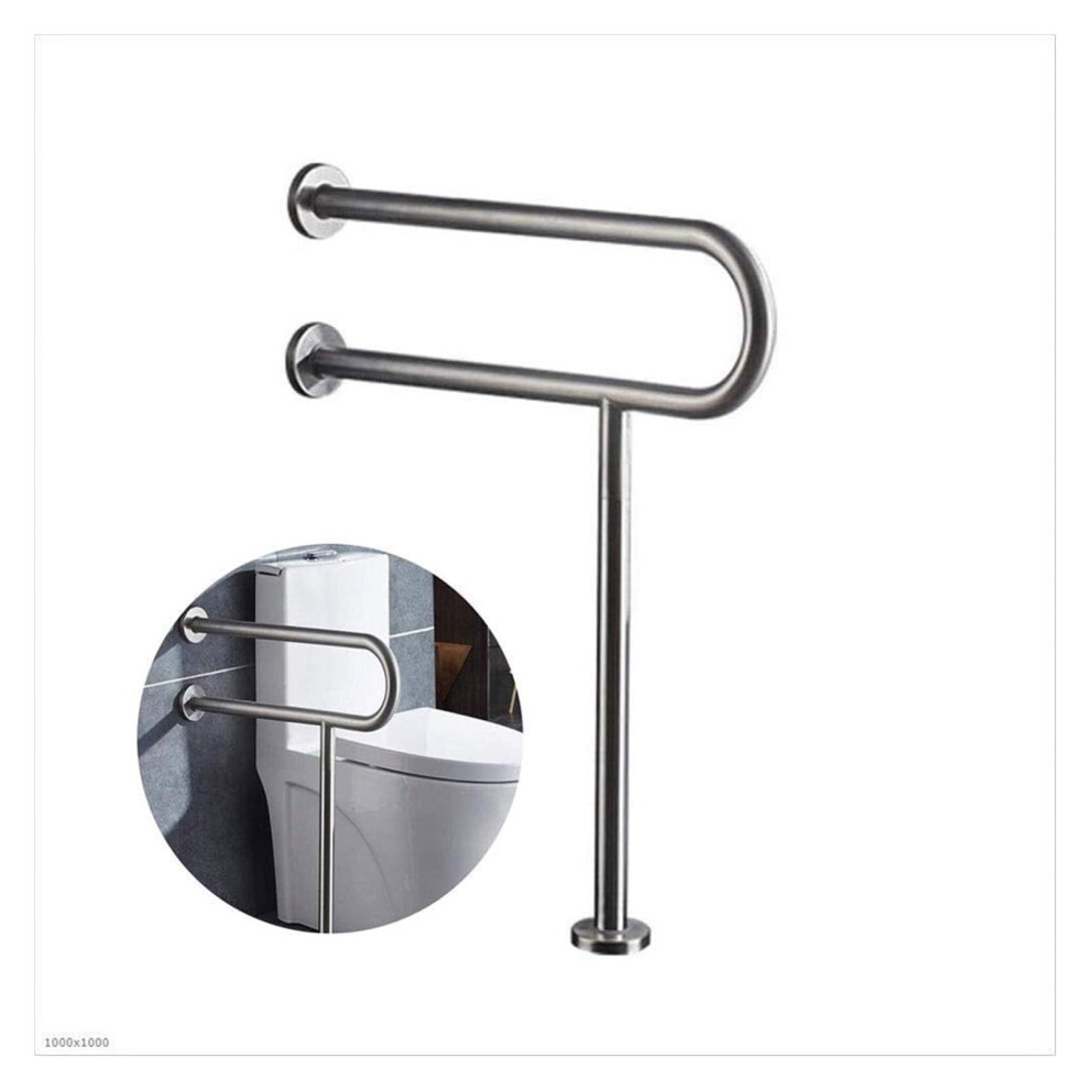 Bathroom Toilet Frame with Adjustable Height for Bathtub Safety, UShaped Toilet Support Bar with WallMounted Towel Holder, Safety Handrail 70cm