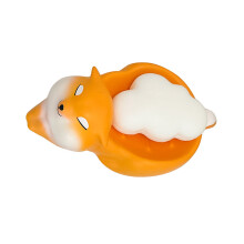 Shiba Inu zeepbakje van hars badkameraccessoire met functionele