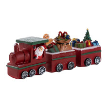 Santa Figure Resin ChrisTrain Artwork Winter Arrangements With