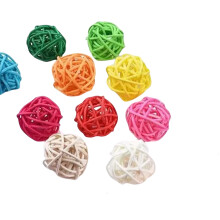 Colorful Handmade Rattan Chewing Ball Avian-Colorful 5cm