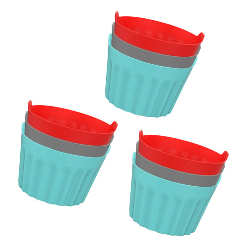 3/6/9Pcs Silicone Egg Poacher Reusable Egg Poaching-9 packs