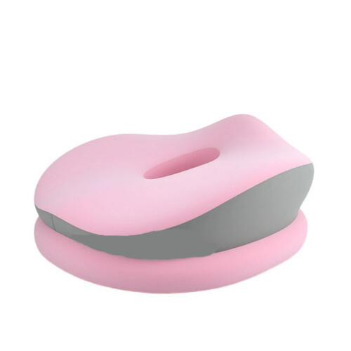 Ergonomic Desk Chair Pad Double Layers Memory-Light gray pink