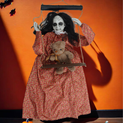 Poupée fantomatique activée par la voix avec éclairage LED,-1 1