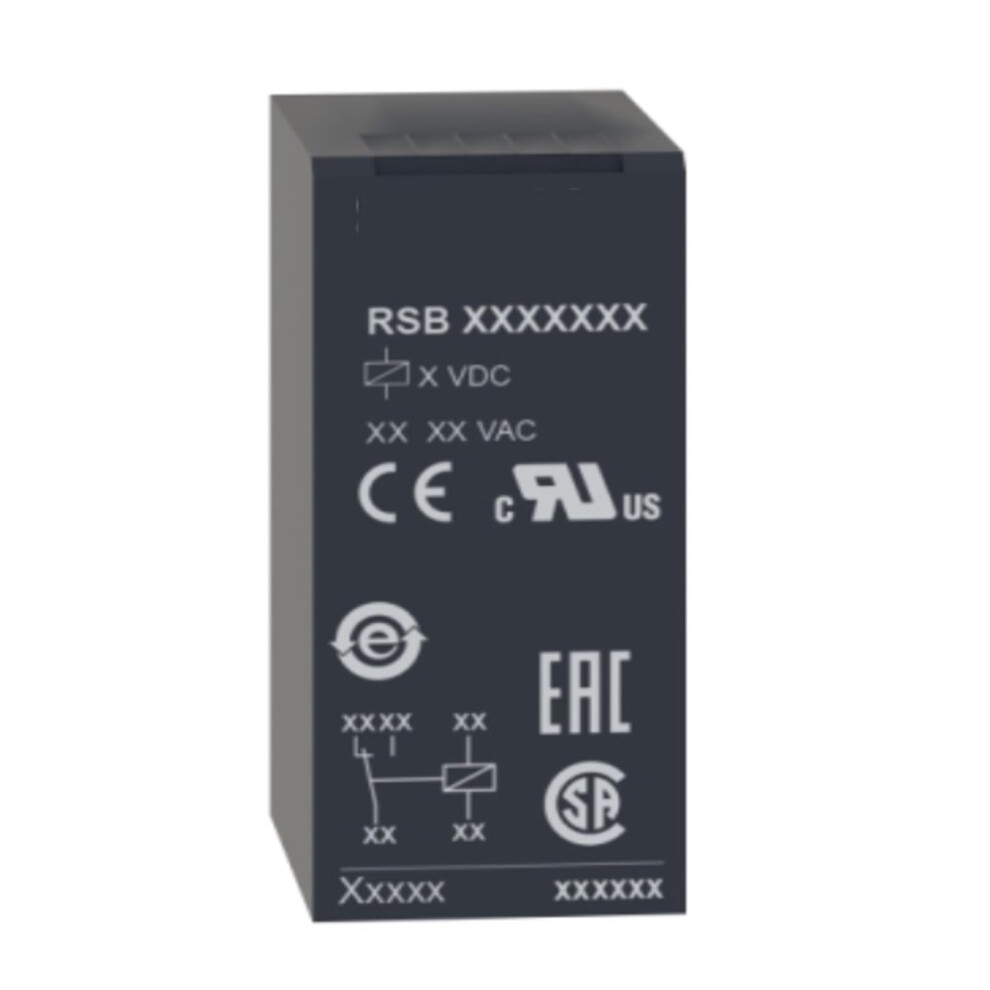 Rsb2a080m7 Interface Plugin Relay, Harmony, 8A, 2 Changeover, 220 V Ac 9412369214027