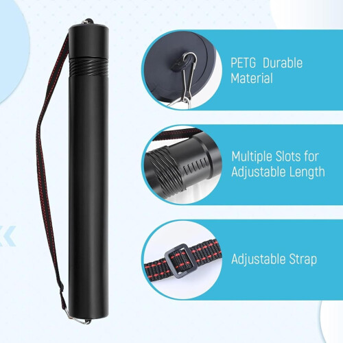 Waterproof Extendable Poster Tube with Adjustable Shoulder Strap for Artwork and Document Storage 1