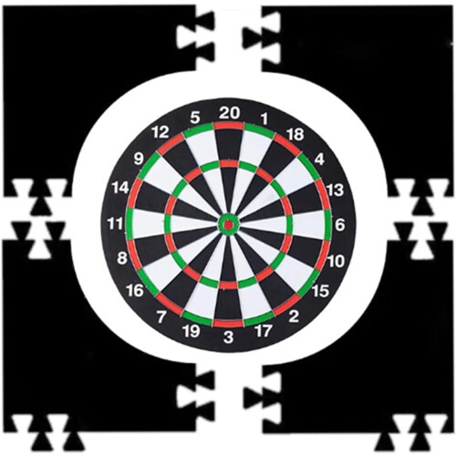 Dartboard wall protector, dartboard surround protection, board ring for standardsized dartboards, black 1