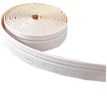 SelfAdhesive Flexible Decorative Strip, Wall Strip, Removable and Stickable, Ceiling Frame Strip, Skirting Board, 10 cm Wide, 2.30 m Long/White