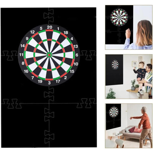 Dartboard Backboard Wall Protector Universal Splice Dartboard Ring Reliable Back Protection for Improved Dartboard Black 1