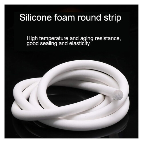 Silicone Foam Sealing Strip, 5 m, Solid White, 3.0 mm Diameter 1