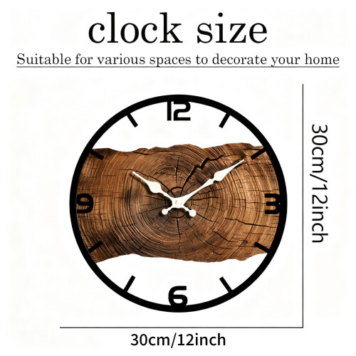 Artistic Tree Growth Pattern Clock Soundless Movements Metal-A 1