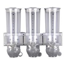 Dry food dispenser Triple canister candy storage, easyaccess Versatile food storage, White