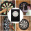Dartboard Wall Protection, Back Panel, Spliceable, Square, EVA Border, 104x71cm 3