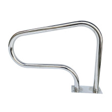 304 Stainless Steel Swimming Pool Handrail with Blue Handle Cover and Accessories for Pool Stairs
