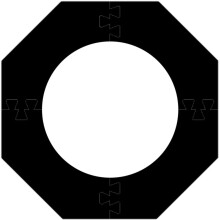 Darts Board Surround Ring Eva Dartboard Surround Octagonal Board Wall Protector Removable Dartboard Back Board for Home Club Black