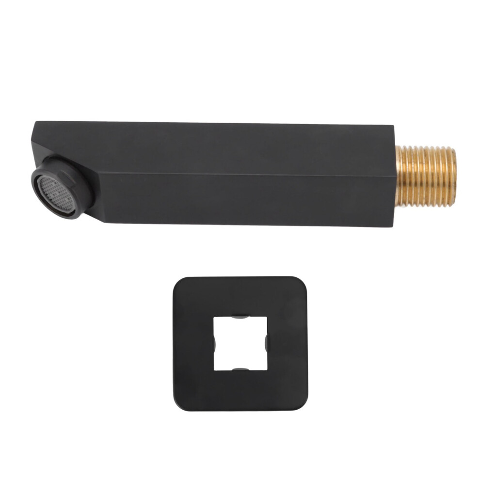 Black Copper G1/2 Bathtub Faucet Concealed Seamless Bathroom Tub Spout 4601375587705