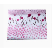 Tulip Splendor, American Country Art Style Pink Tulip Printed Tulle Curtain Fabrics Sheer Panel, Breathable Curtains for Bedroom Living Room Balcony (