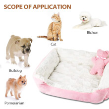Pet's Dreamland: Medium Pink Nester Bed, Plush Throw Included, Non-Slip Base For Safety, Machine Washable, Ideal For Small To Medium Pets