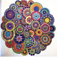 Mandala-blommönster diamantkonst, diamantmålningskit med full borrning för dekorativ konst och hantverk, perfekt för sovrum och