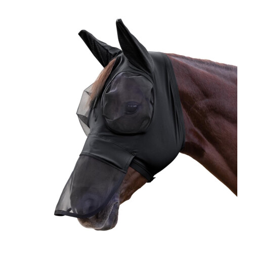 Puck Fly Mask with Nose Protection, Black, VB black VB
