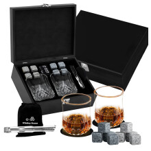 Ensemble de pierres à whisky haut de gamme comprenant des-Noir