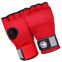Gel Boxing Gloves Hand Wrap Boxing Half Finger Gloves Shock Absorbing Versatile Elegant Boxing Gloves red