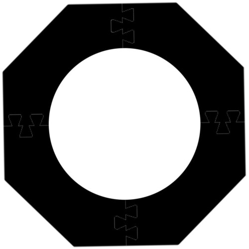 Dartboard Surround EVA Octagonal Darts Board Surround Ring Protective Board Backboard Removable Black Dart Board Wall Protector